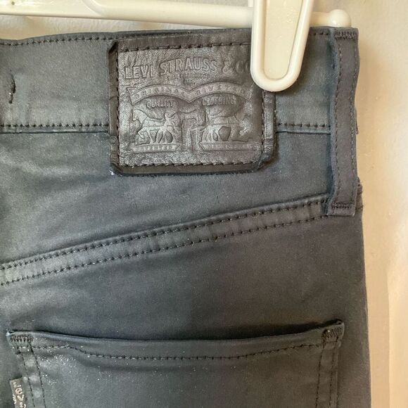 Levis Coated Mile High Super Skinny, Black 5Pocket Jeans, 25 - Picture 6 of 12